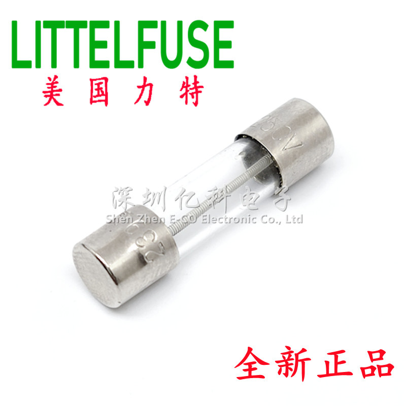 LF 1.6A/250V美国力特5*20玻璃保险丝管 螺旋丝023901.6MXP慢熔断