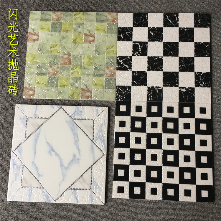 Foshan Throwing Crystal Art Tiles 30X30CM Modern Fresh style Don't make a styling wall Gilded Square Brick Special