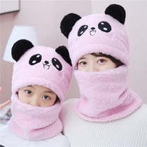 Hat female autumn and winter new parent-child windproof cap warm neck child baby thick cap plush cap