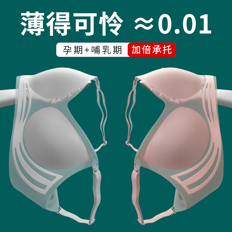 Summer Ultra-Thin Nursing Bra for Postpartum Breastfeeding, Special Push-Up Anti-Sagging Maternity Bra, Comfortable during Pregnancy