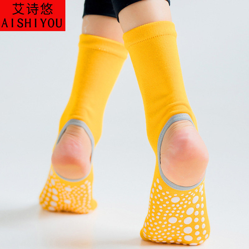 Four Seasons Middle Cylinder Taekwondo Half Finger Points Finger Yoga Socks Women's Five Fingers Prati Yoga Dance Socks Trampoline Socks