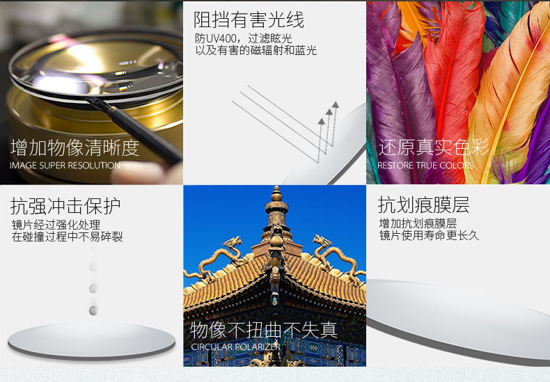 汉 HAN 中性炫彩偏光太阳镜 图7