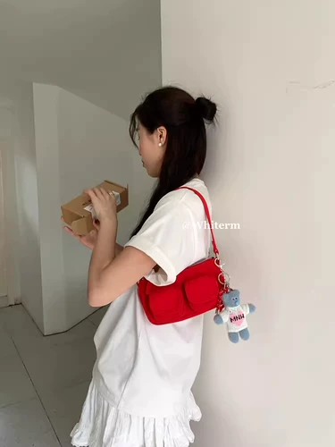 Брендовая небольшая дизайнерская нейлоновая портативная вместительная и большая сумка на одно плечо, Южная Корея