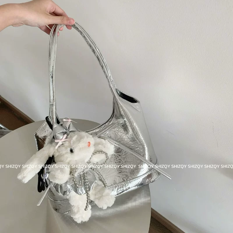  Handheld shoulder bag, summer one-shoulder bag with bow, South Korea