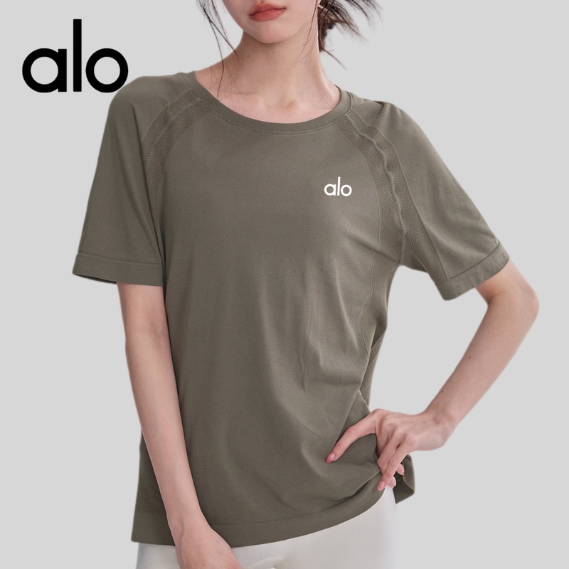 Aio Sports Running Quick-Drying Suit Women's Loose Yoga Wear Short-Sleeved Shorts Pilates Training Wear Fitness Top Aio Sports Running Quick-Drying Suit Women's Loose Yoga Wear Short-Sleeved Shorts Pilates Training Wear Fitness Top