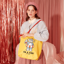 LOLA DESIGN Canvas Bag Woman Skew Satins Day Ensemble Cute Single Shoulder Bag