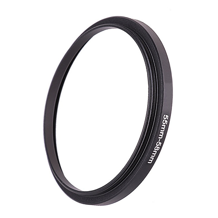 55-58mm lens filter lens adapter ring 55 lens to pick up 58 filter lens 55 external thread 58 internal thread small turn large
