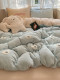 Class a Milk Velvet Four-Piece Bedding Set for Winter, Thickened and Warm Coral Velvet Duvet Cover, Bed Sheet, Plush Duvet Cover Three-Piece Set 4