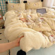 Class a milk velvet bed four-piece set 2026 new KT cat thickened warm coral velvet quilt cover bed sheet three-piece set 4