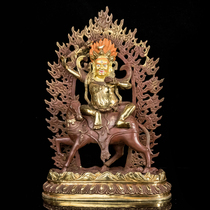 Pure copper smooth face auspicious mother Tibetan Buddha with dense gods and Buddha statues imitation Nepal gilt 1 foot bond