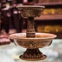 Buddhist Tantric instruments for wine glasses for Buddha cup pure copper Nepal carved Tibetan Protector Cup diameter 11 large