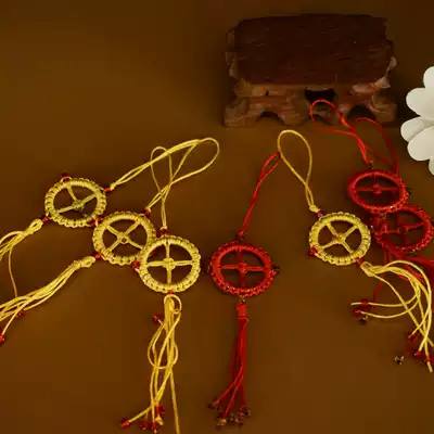 Tibetan Buddhist supplies anti-evil body protection and safety car pendant Tibetan King Kong knot car pendant bag hanging trumpet