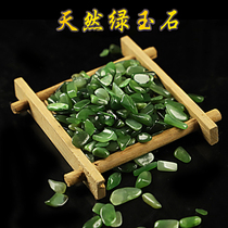 Buddhist supplies seven precious stones for Manza plate pure natural green jade Jasper pagoda Buddha statue with hidden treasure bottle 100g