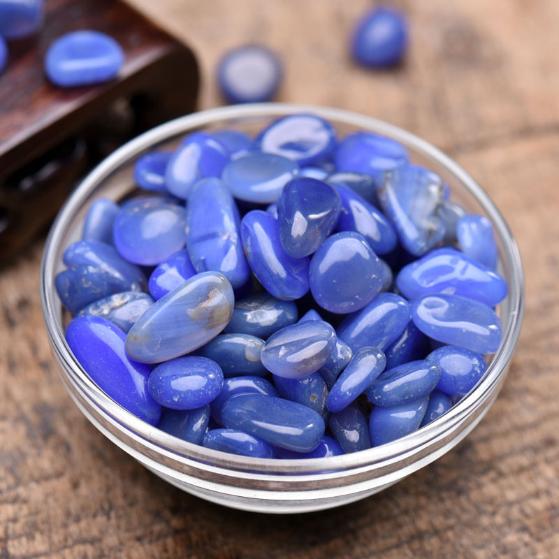 Buddha statue Buddha Tamanza offering seven gems high-quality blue agate gemstone 3 yuan 1 tael