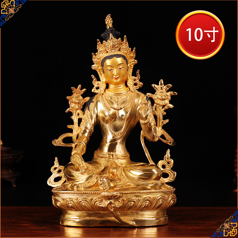 Pure copper green mother Tibet Buddhist Tool Buddha Buddha statue of Nepal all - gill gold - tagon god 1 foot