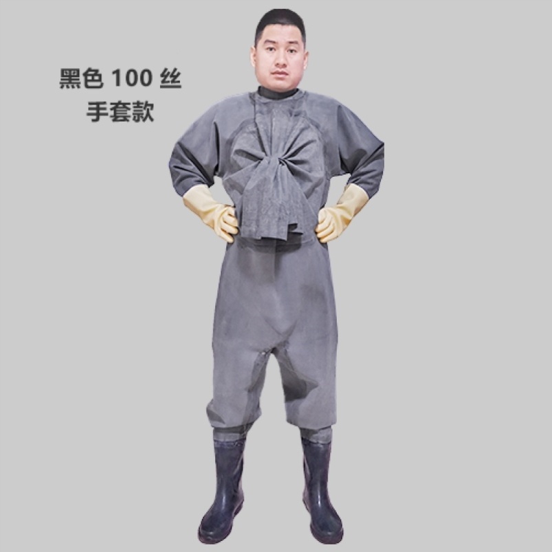Full body sewer pants rubber abrasion resistant launching leather fork catching fishing even body clothes water boots fish pants catching breeding catch