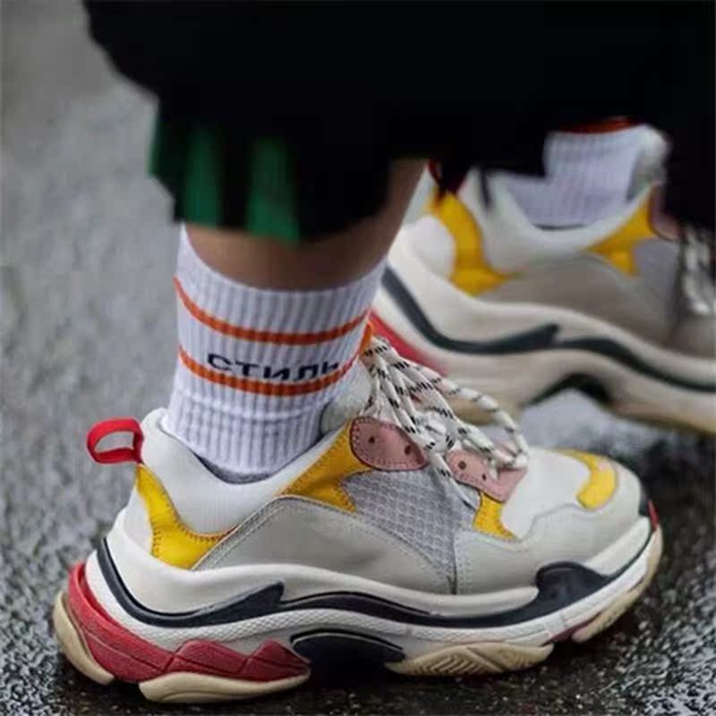 Phiên bản chính xác của vớ màu sắc Heron Preston Vớ cotton thể thao đường phố cao HP Lợi ích của cửa hàng - Vớ thể thao tất chống hôi chân