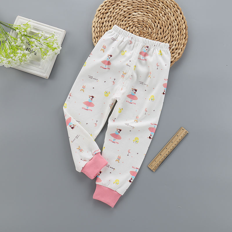 quần cotton mùa thu quần cotton đơn dải quần dòng bé trai cô gái trẻ em 1-5 tuổi 3 quần bé đơn mảnh đáy.