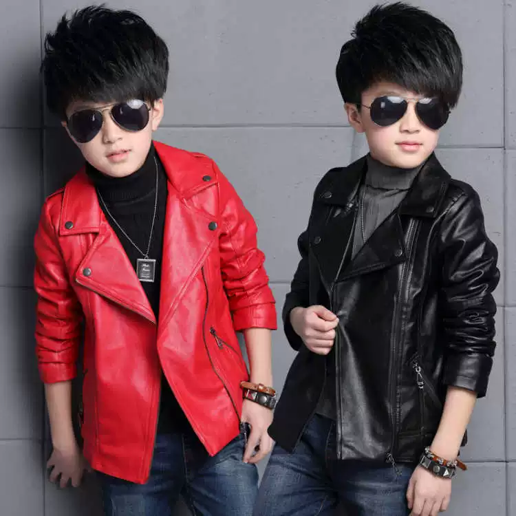 Quần áo trẻ em nam da thu đông mới 2019 xuân và thu quần áo trẻ em lớn áo khoác trẻ em nam cộng với nhung không có áo khoác nhung - Quần áo lông thú