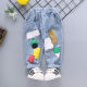 Thu bé 1-2-3-4-5 tuổi cậu bé rửa denim quần trẻ em quần jean mềm trẻ em quần quần duy nhất.