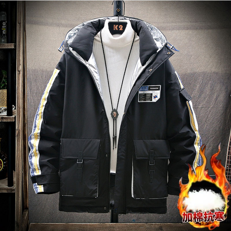 Boy winter jacket boy cotton clothes 13 Fat big boy cotton clothes 12-15 years old junior high school student 14-16 winter clothing quilted jacket