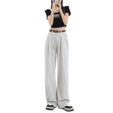 Белые джинсы, летние небольшие штаны, 2024 года, подходит для подростков, свободный прямой крой