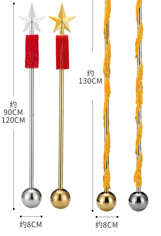 Bán chạy nhất của nhạc cụ cổ điển phương Tây Baton 90,120,130cm Nhạc trưởng ban nhạc quân đội Tambourine Dây dẫn thép không gỉ - Phụ kiện nhạc cụ