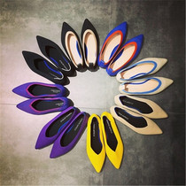 Womens Flat Shoes Ballet Breathable Knit Pointed Flats Mocc