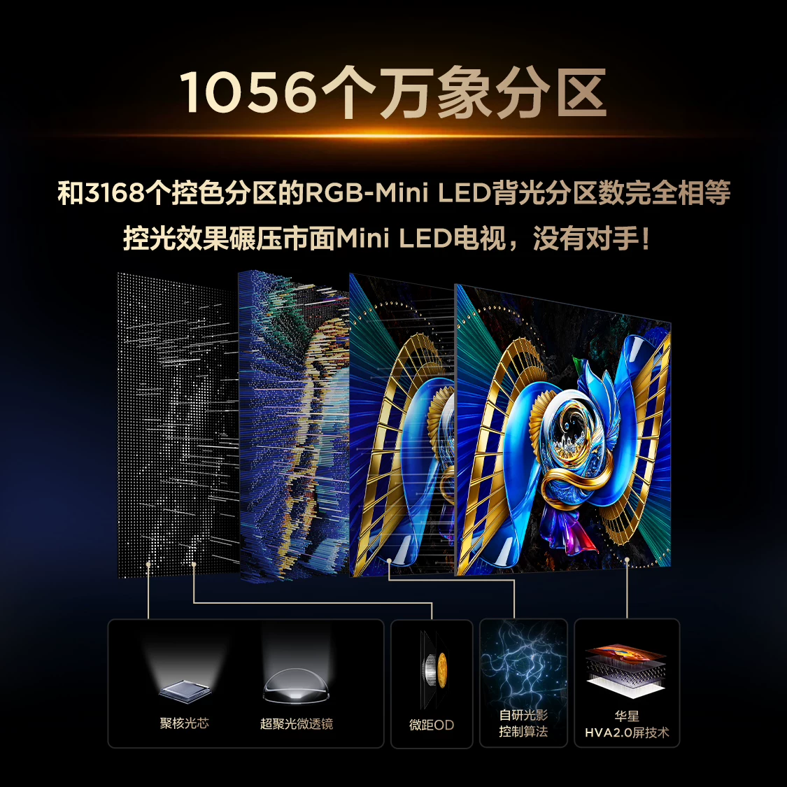 Плазменный телевизор TCL 85T7M Pro 85-дюймов SQD-Mini LED 100% глобальная палитра цвета, большое mémoire