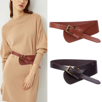 Coat belt women's wide fashion versatile sweater girdle women's retro casual decorative dress down jacket accessories black