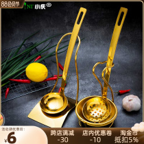 Hot pot spoon spoon stainless steel commercial long-handled gold spoon frame kitchen large household soup spoon