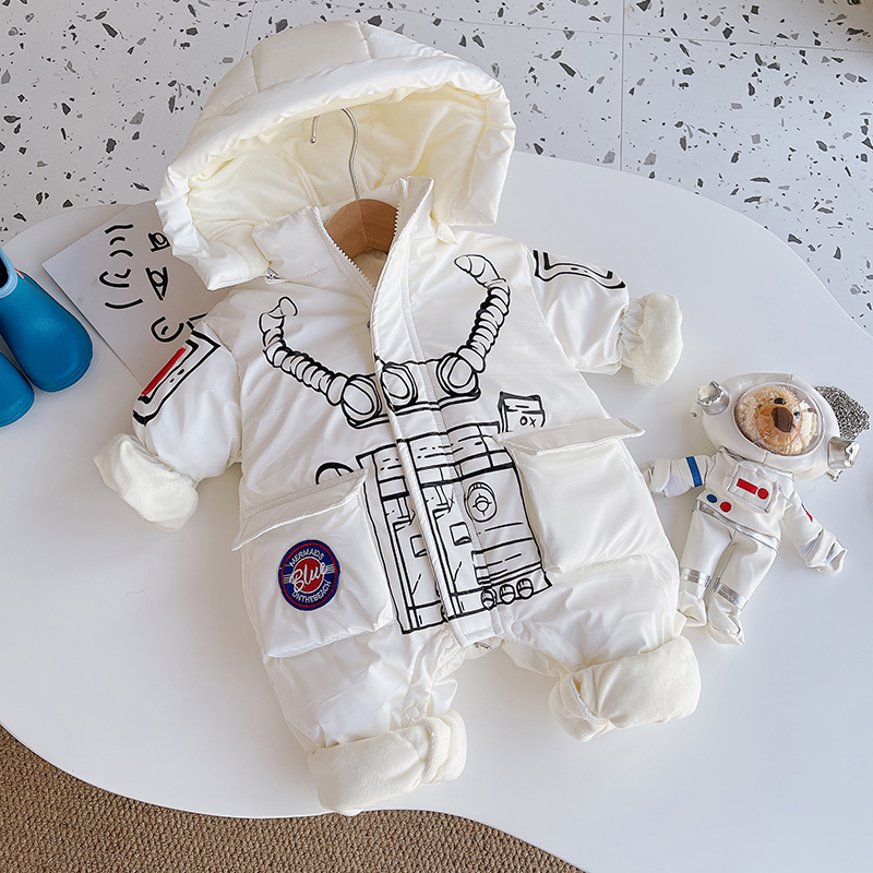 冬日暖宝必备！婴儿白鸭绒连体衣，让宝宝温暖又时尚🌟