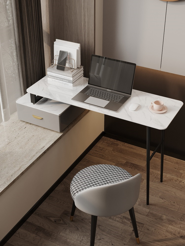 Rock Plate Floating Window Retrofitting Custom Desk Desk Desk Desktop Computer Desk Dressing Table Length Leg Integrated Design