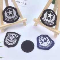 Active Magic Sticker Weave Embroidered Stickup Security Cap Badge Security Check Order Maintenance Sign Duty Embroidered Hat Badge