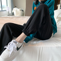 2021 New Sports Pants Women Summer thin in tide pants Spring and Autumn Lamps Len Lamps Length Lamps Leisure Pants