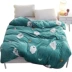 Mùa đông san hô chăn đơn mảnh dày đôi đơn flannel quilt bìa cộng với nhung sinh viên luật nhung chăn Quilt Covers