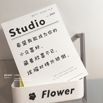  Blackfaces black shop attitude declaration Flower shop Card wall sticker decoration Shooting photography props