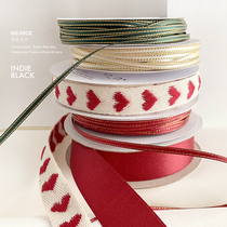 Black face black shop Korean ribbon Christmas and New Year gift packaging bouquet baking