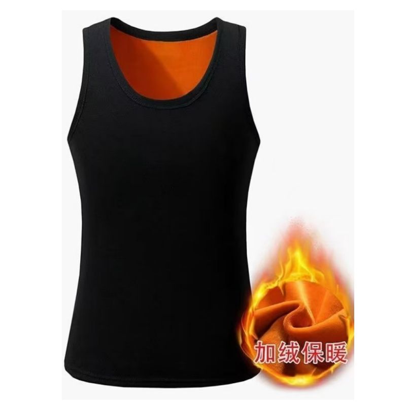 Men's Thermal Vest with Fleece Lining, Thick and Comfortable, Seamless Sleeveless Vest for Winter, Base Layer Top Men's Thermal Vest with Fleece Lining, Thick and Comfortable, Seamless Sleeveless Vest for Winter, Base Layer Top