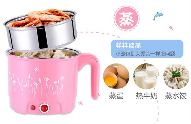 nồi lẩu điện 1 người Máy nấu trứng hấp máy trứng tự động tắt cháo mini tạo tác ký túc xá với chảo nhỏ sinh viên nồi luộc điện nồi lẩu điện mini