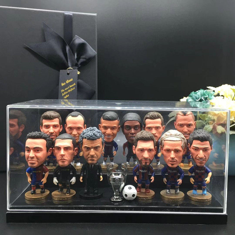 Barcelona football stars Messi Suarez Kazakh-only Little White Iniesta Little Man doll Gongzai Box set