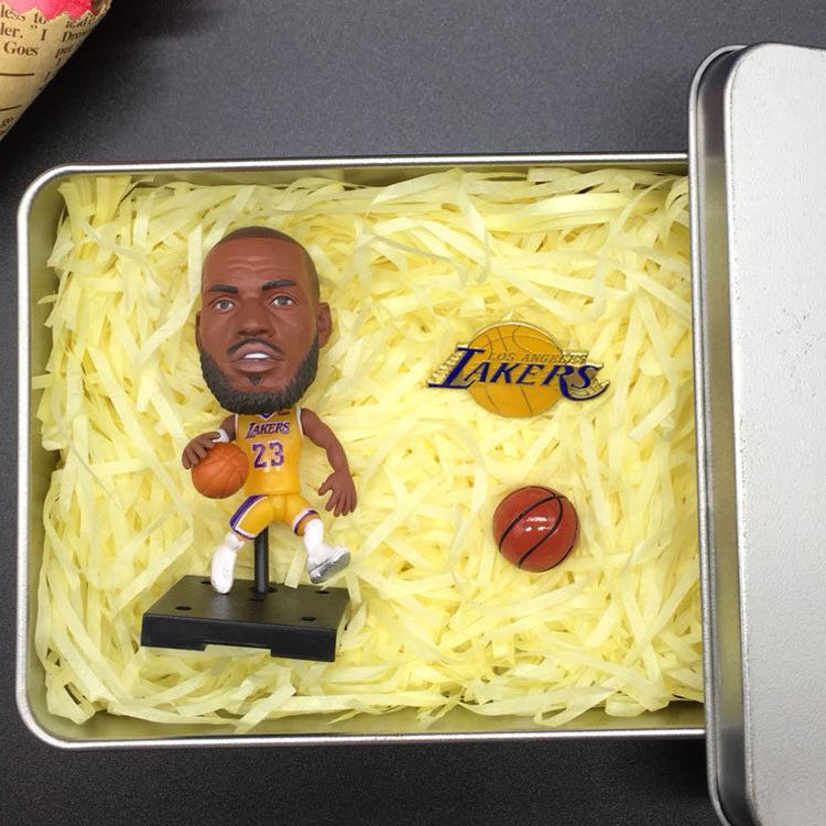 Nba basketball fan birthday gift Kobe James Curry Wade thick eyebrow brother doll model around