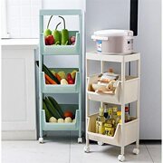hộp nhựa đựng quần áo Giá bếp loại sàn nhiều lớp nhỏ cửa hàng bách hóa trái cây giỏ rau lưu trữ giỏ nhựa trái cây kệ kệ - Trang chủ túi vải đựng quần áo