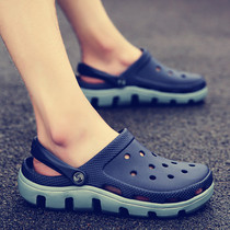 Sandals men summer wear hole shoes mens sandals slippers 2019 new Sandals sandals mens tide bag half slippers