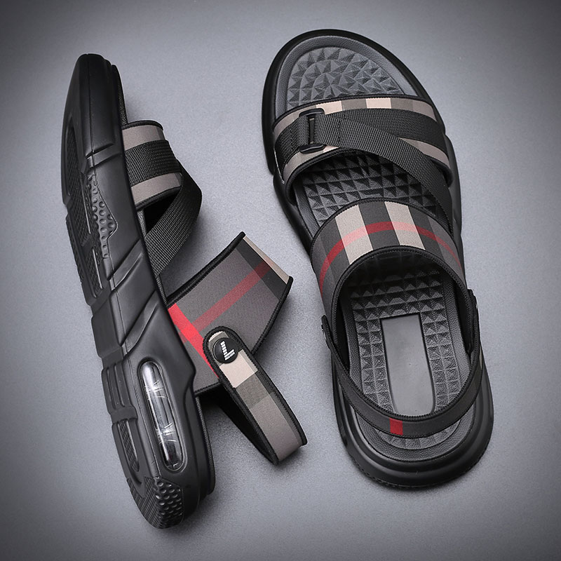 Men's sandals men's 2022 summer casual sports outdoor wear beach shoes teenagers Korean style air cushion sandals and slippers men's trend
