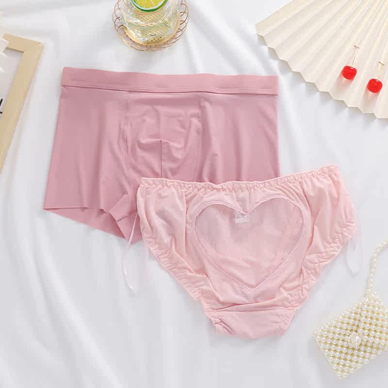 sweet couple underwear men and women gift couple models passion big size fat mm briefs seamless boxer shorts men