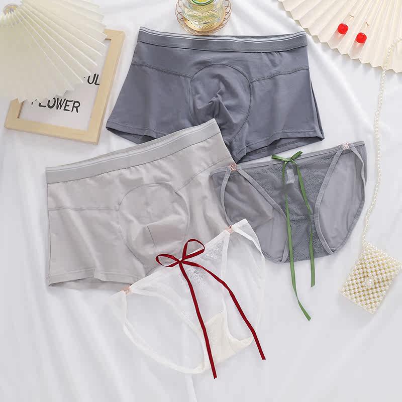 Cotton underwear gift box for boyfriend and girlfriend couple underwear light luxury women regret hot men's mid-waist boxer