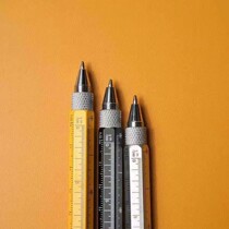 Metal multi-function touch screen ballpoint pen outdoor tool pen six-in-one four-scale pen