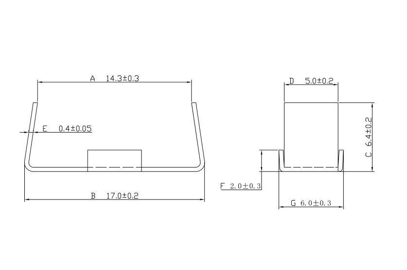 UU10 5 with side ear steel clip transformer steel clip buckle iron clip iron cover 1000 pcs 1 pack