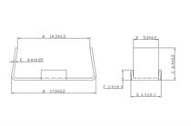 UU10 5 with side ear steel clip transformer steel clip button iron clamp iron clamp iron cover 1000 1 bag